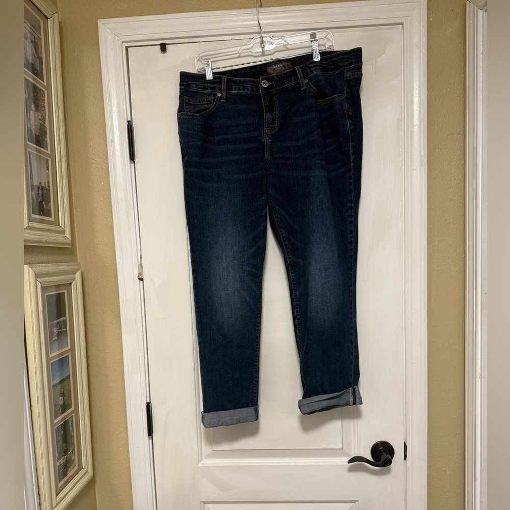 Torrid Dark Wash Boyfriend Ankle Jeans